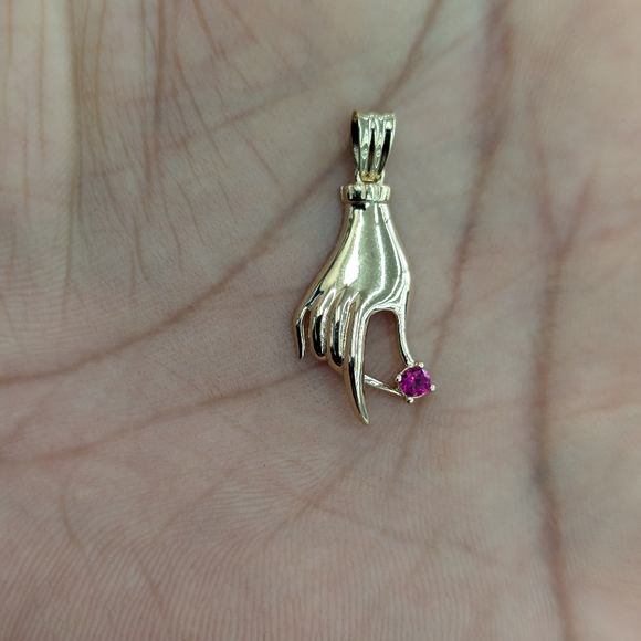 14kt Real Gold Hand Pendant For Women